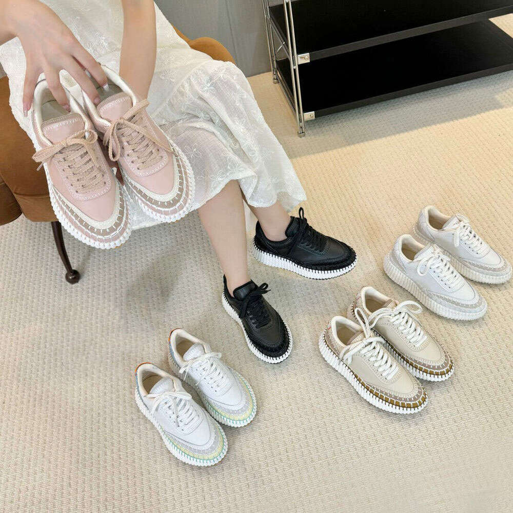 Designer Shoes Nama Women Sneakers Pattern Postage Canvas Rainbow Platform Sneaker Running Shoe Recycled Mesh Fabric Size 35-42