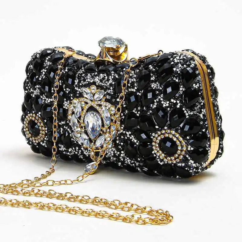 Exquisite Diamond Evening Bag For Female y Rhinestones Decor Banquet Bags Lady Shiny Party Clutch With Pendant 250218