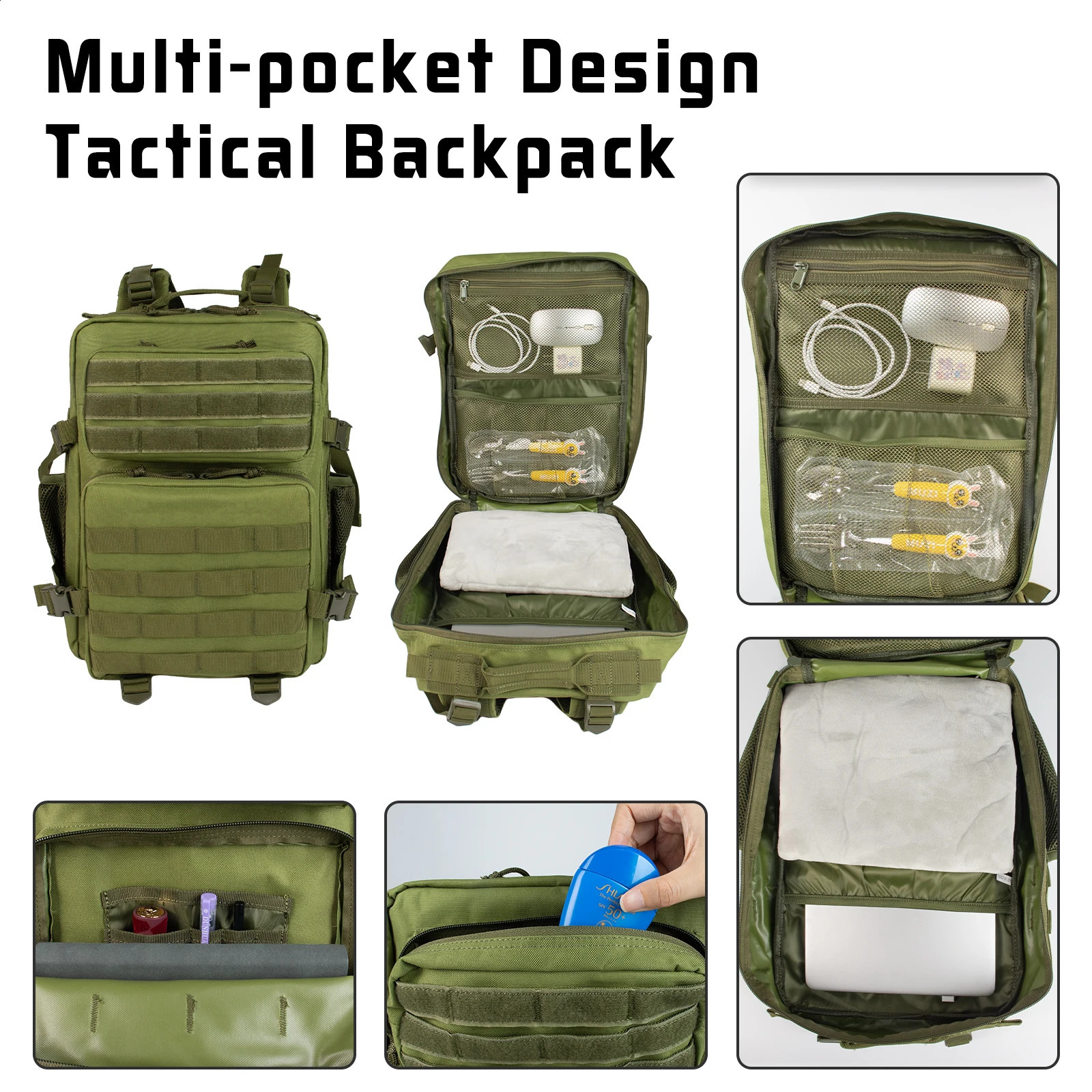 25L Hunting Rucksack Tactical Pack Backpack Waterproof Bug Out Bag Small Outdoor Hiking Camping Mens Trave 250118