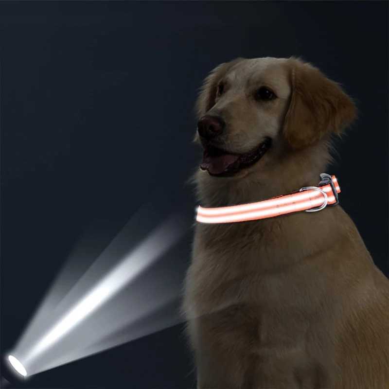 Reflective Dog Collar For Medium Large Dogs Soft Neoprene Padded Nylon Sturdy Adjustable Pets Collar For Medium Large Dogs W250219