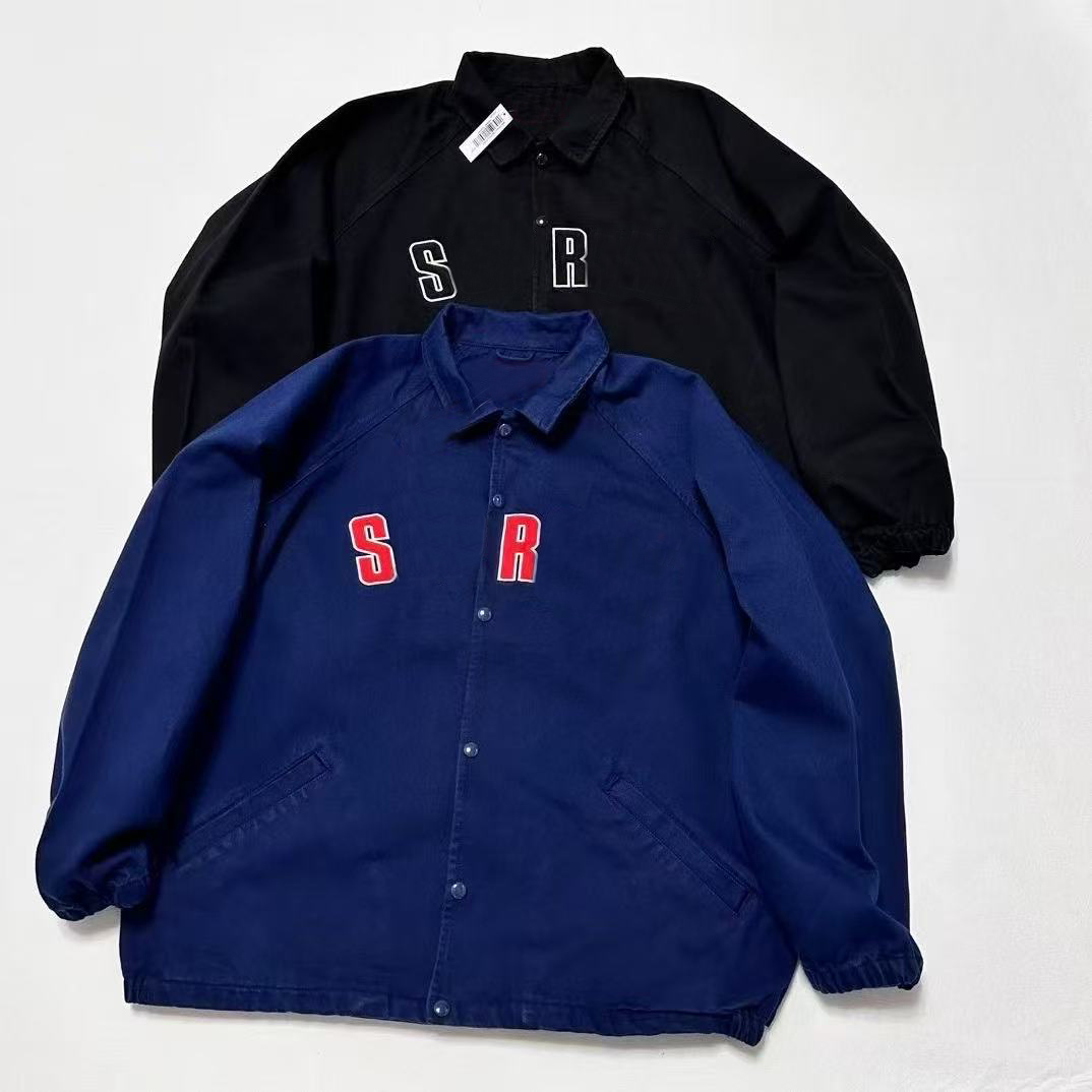 Cracked coaches Jacket for Men Letter Print Heavy Embroidery Casual Baseball Coat for Fall and Winter Long Sleeve Daily Wear