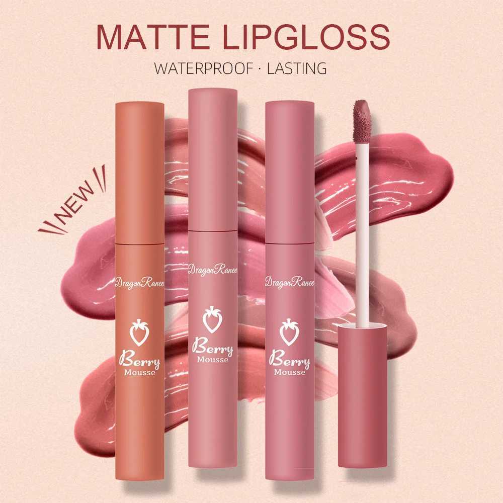 Nude Lip Gloss Matte Velvet Liquid Lipstick Waterproof Sexy Long Lasting Non-stick Cup Nude Red Make-up for Women Korea CosmeticW250219