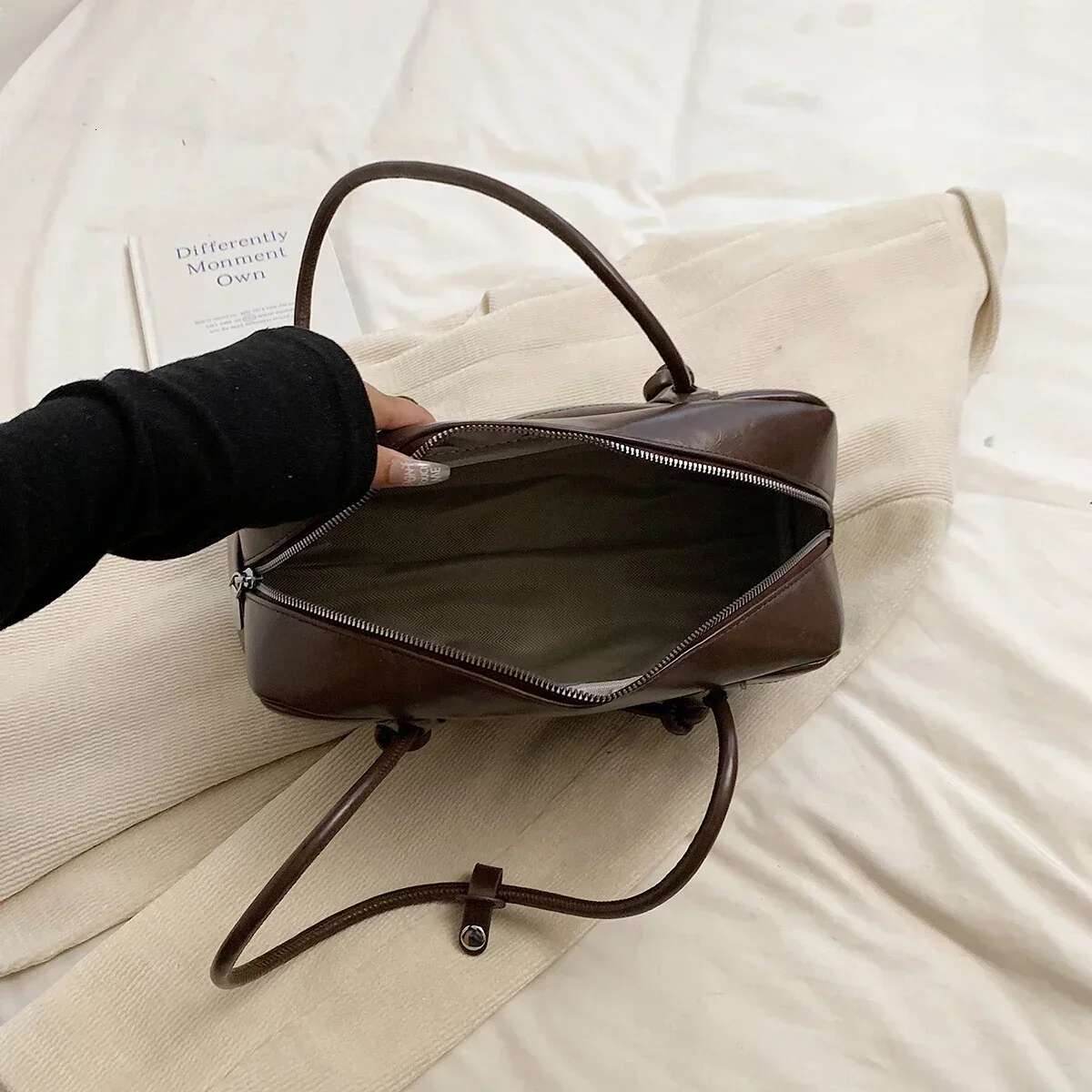 PU Leather Tote Bags For Women 2024 Winter New Trend Korean Fashion Female Underarm Shoulder Bag Lady Handbags