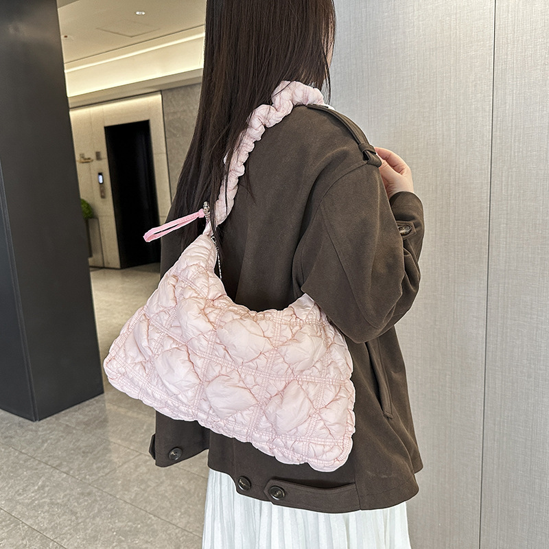 New Korean version CAHMLO pleated 2025 Thai fashion niche cloud casual versatile shoulder bag #swissmilitary