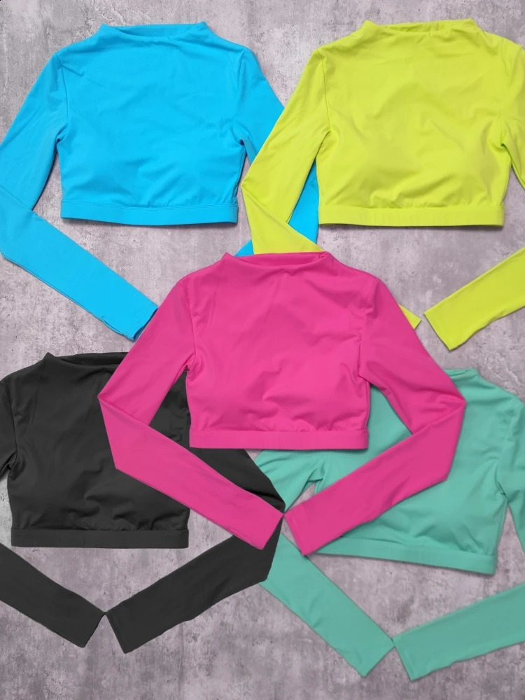 Brushed Tight-Fitting Long-Sleeved Beautiful Back Yoga Wear Womens T-Shirt Running Fitness Long-Sleeved Top 250219