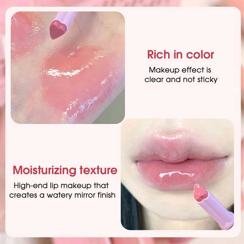 Gegebear Garden Pink Bunny Solid Lip Gloss - Glossy Shine Hydrating Formula and Reduces Lip LinesSummer never wears off makeupW250219