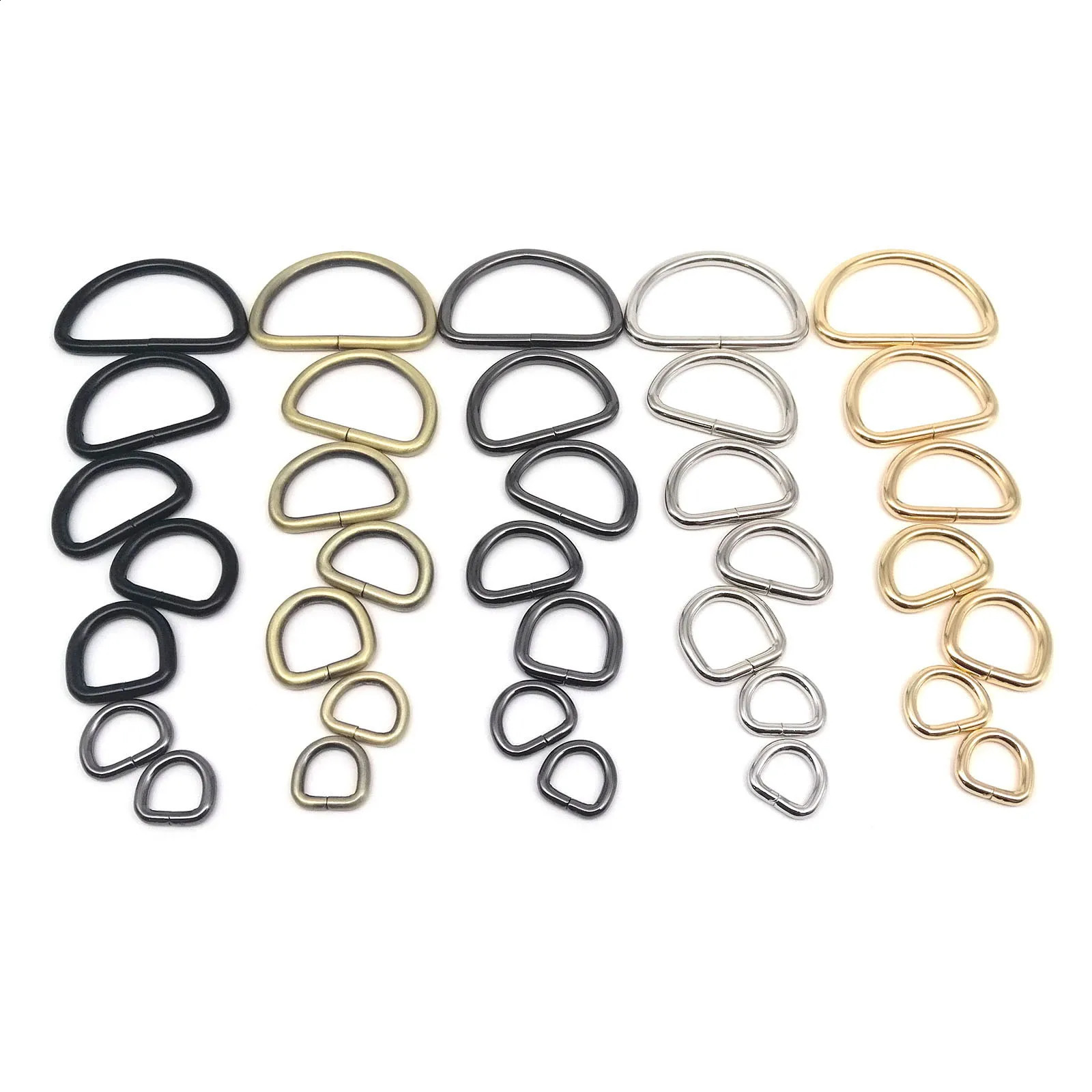 Metal High Quality Thickened Leather Hand Bag Backpack Purse Strap Belt Dog Collar Chain Web Semi O Dee D Ring Buckle Clasp DIY 250213