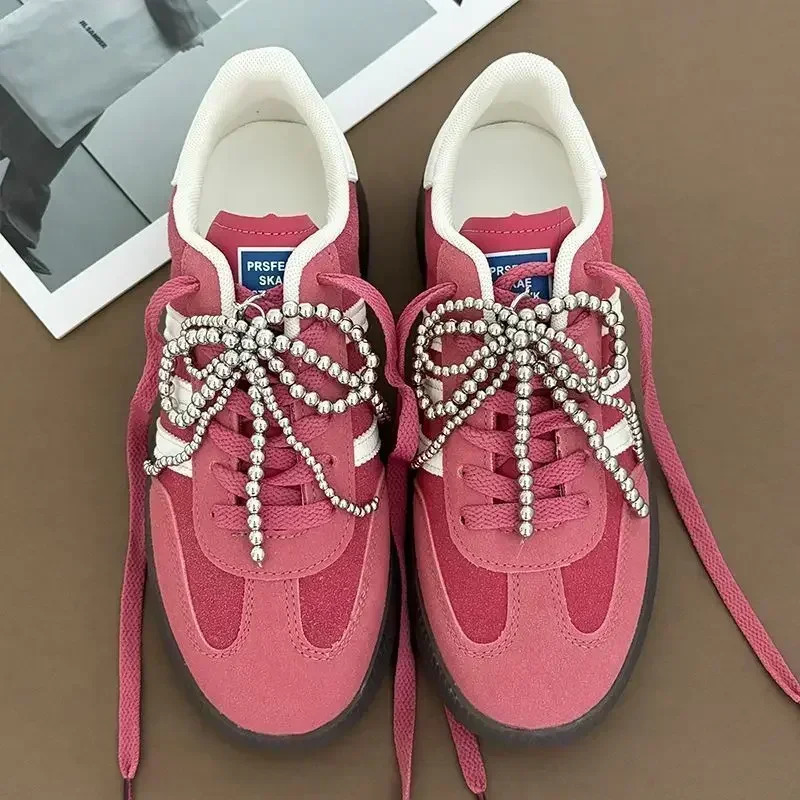 2Pcs Handmade Shoes Clip Double Layered Pearl Bead Bowknot Charm Shoe Buckle Decoration Bag Pendant Bow Key Chain Accessories 250219