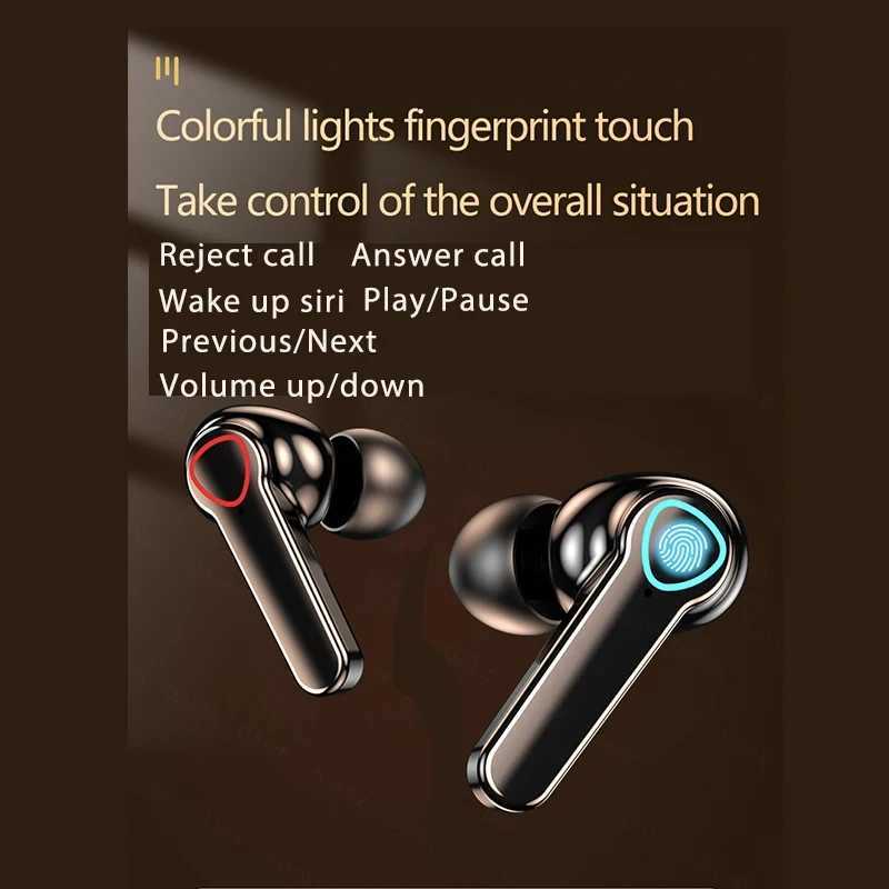 M19 BT Wireless Headset 5.3 BT Earphones IPX5 Waterproof Headsets with Mic HiFi Stereo Music Earbuds for All Phone T250219