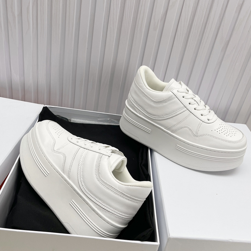 New Platform Casual Shoes Designer Sneakers Black White Breathable Women Trainers Walking Shoes 673