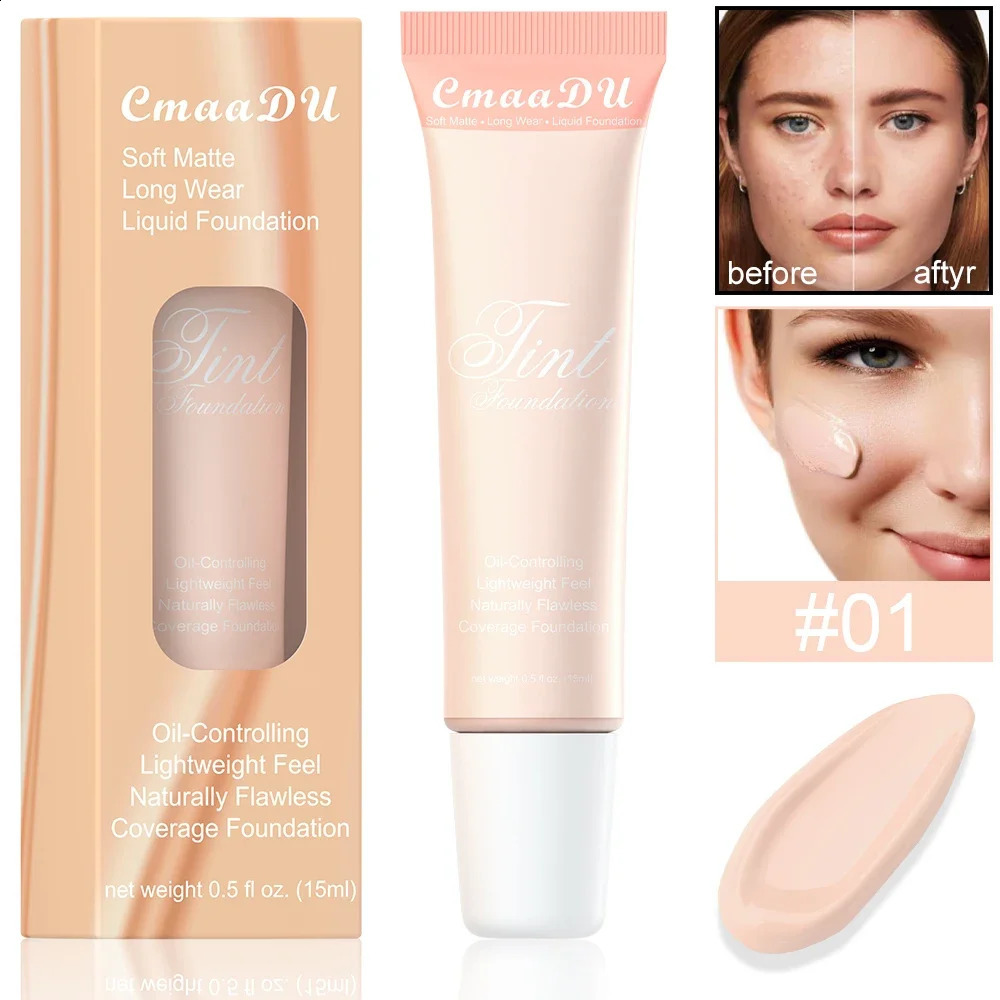 4 Colors Liquid Foundation High Coverage Makeup Base Cream Lasting Concealer BB Matte Finish Waterproof Face Corrector 250217