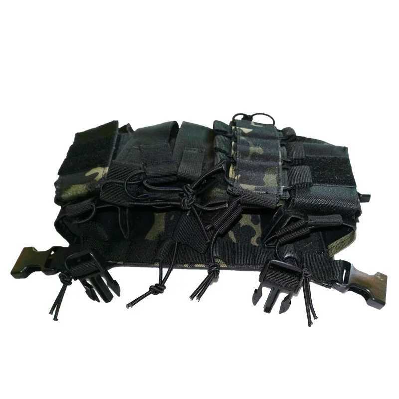 FG atacs Tactical Chest Rig Bag Molle Airsoft Vest with Magazine Pouch Holster Hunting Functional Two Way Walkie Talkie HolderXJ250219