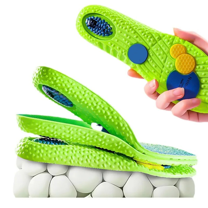 PU air cushion sports insole soft and comfortable sole arch support mens womens elastic shock absorption 250219