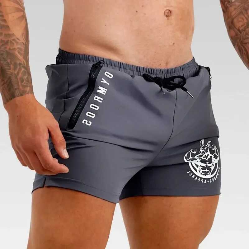 Mens Sports Shorts Gym Workout Running Shorts Summer Training jogger Woven shorts men Quick dry zipper pocket Fitness Sweatpants W250219