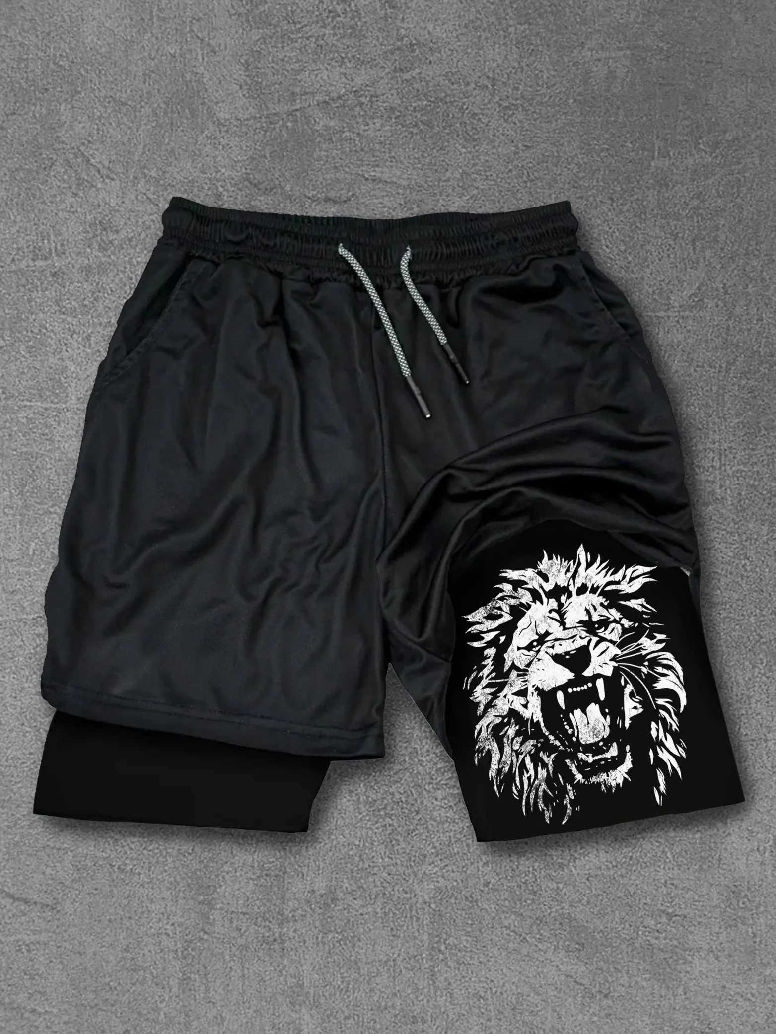 Hot Running Breathable Quick Drying Shorts Mens Double-Layer Sports Shorts Fitness Jogging Training Shorts Mens Sports Shorts W250219