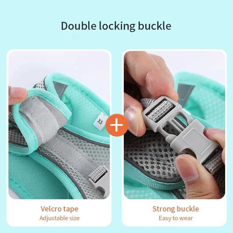 Dog Harness Leash Set for Small Dogs Adjustable Puppy Cat Harness Vest French Bulldog Chihuahua Pug Outdoor Walking Lead LeashXJ250218