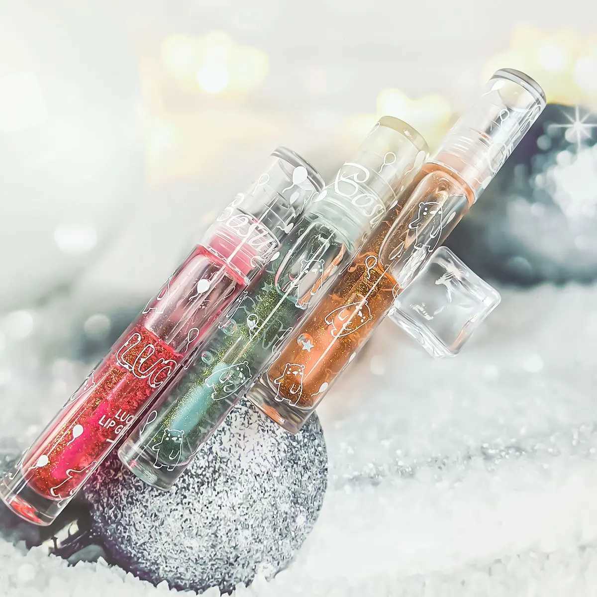 Strawberry Pink Beep Lip Gloss Lip Oil Translucent Lip Gloss lW250219