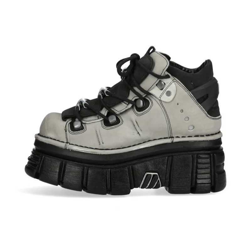 Punk Style Women Sneakers Platform Shoes Woman Creepers Female Casual Flats Metal Decoration Thick Bottom Women Tennis Shoes 45C250218