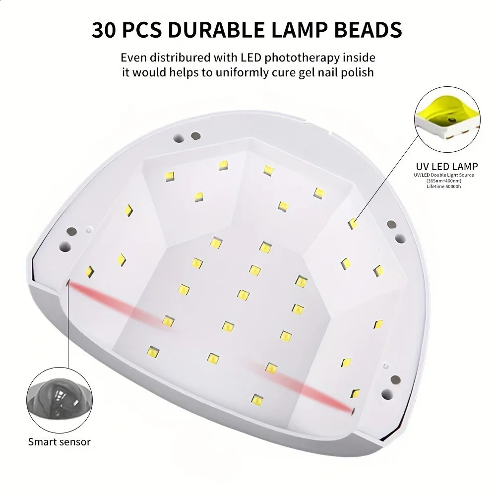 SUN 1s UV Nail Dryer Gel Polish Drying Lamp 48W LED 30 Beads Uv Led Lamp Nail Potherapy Machine Tool Nail Art Machine 250214