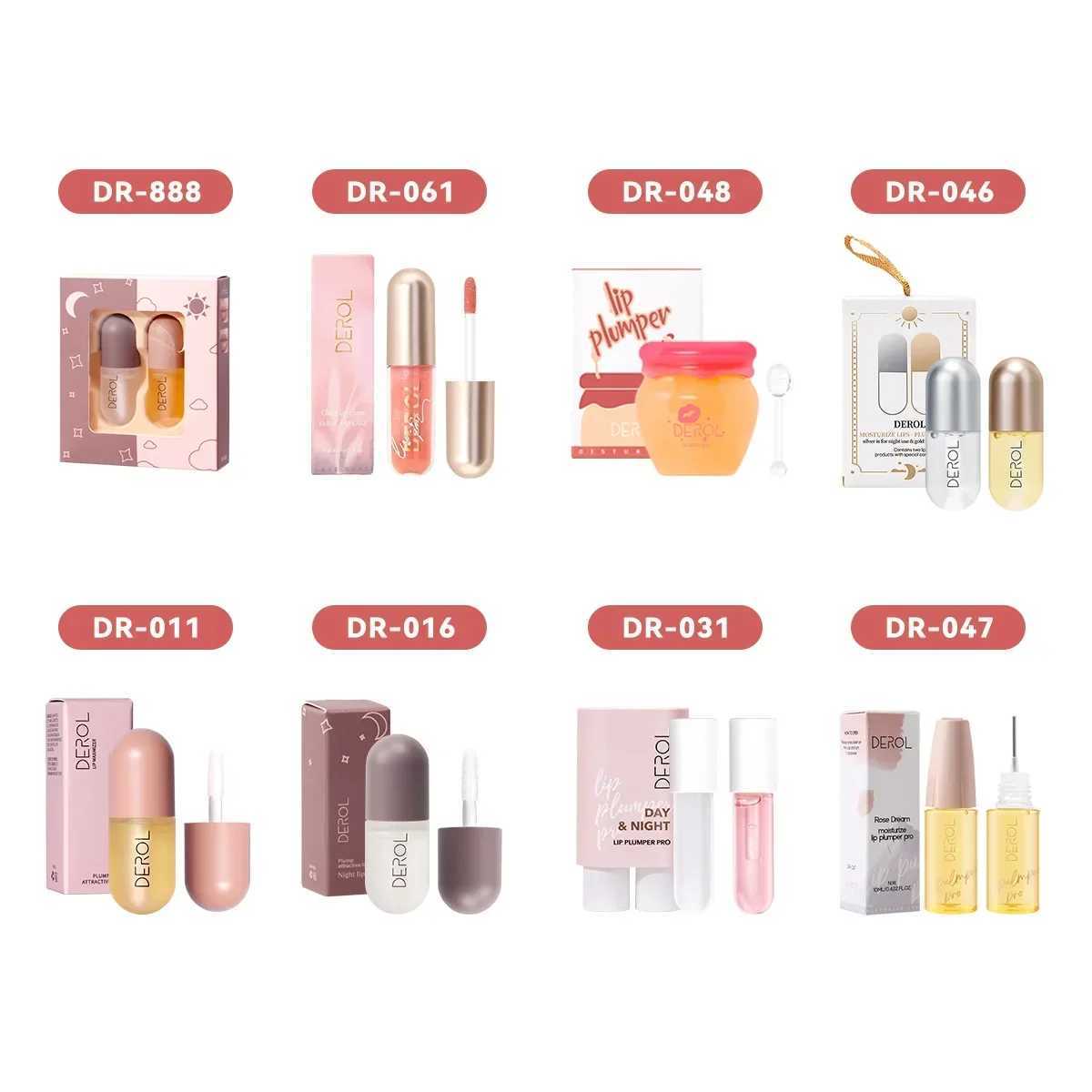 DEROL Ginger Extract Peppermint Lip Plumper Day Night Repair Moisturizing Long-lasting Lip Pack Lip Purple Special Effect MakeupW250219