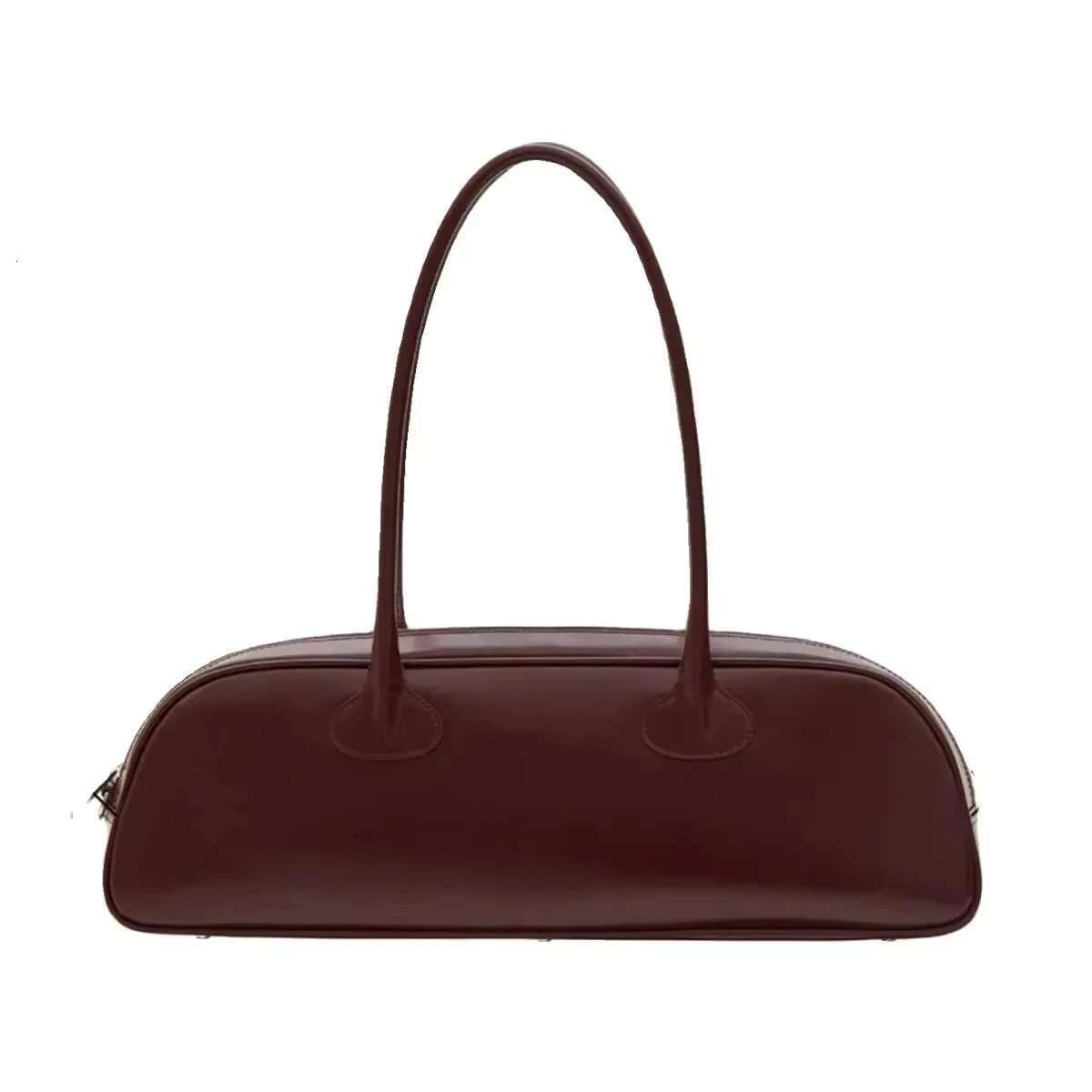 MABULA Brand Simple Genuine Leather Red Underarm Single Shoulder Fashion Cowhide Handbag Korean Large Capacity Bowg Bag