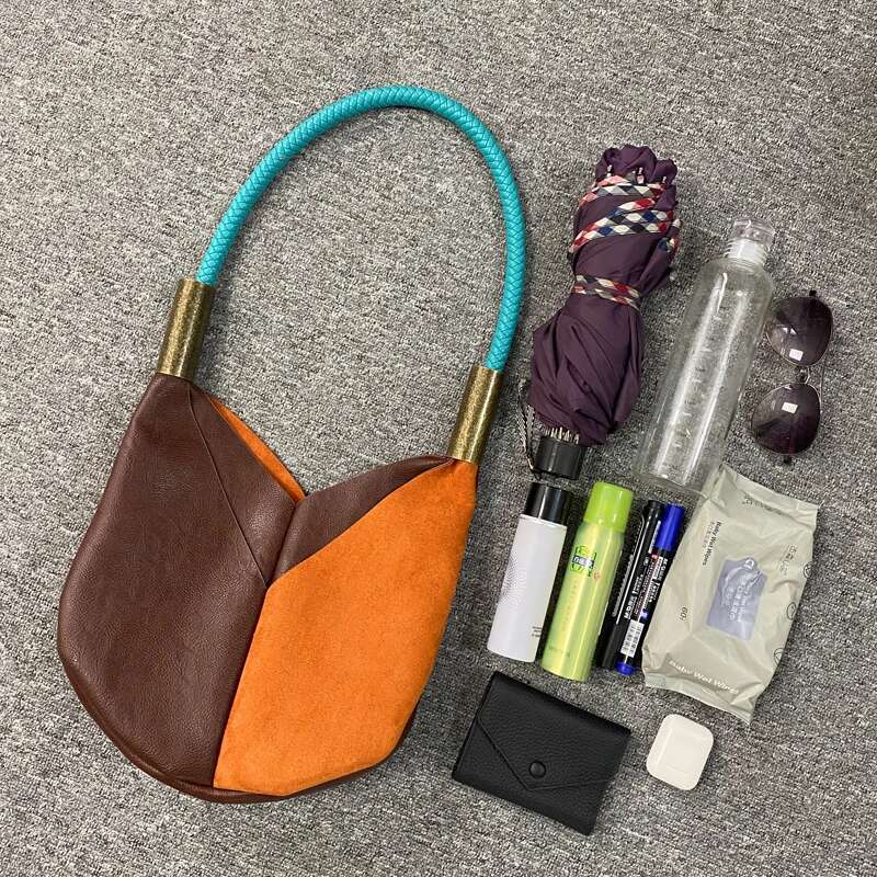 Tote Bags For Women Designer Handbags Purse 2025 New In PU Vintage Woven Strap Sequined Multiple Pocket Underarm Shoulder