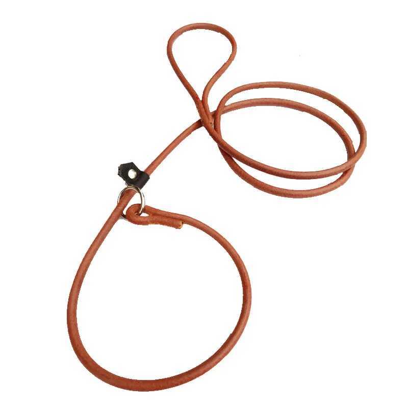 Pet Dog Leash Cowhide Collar Traction Integrated P-chain Dog Leash Is Used To Train Puppy P-chain Pet SuppliesXJ250218