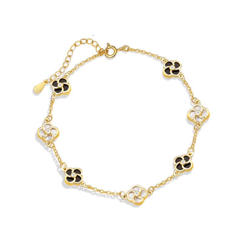 Lucky Clover sterg sier for women, niche design, light wer bracelet, ins style heart-shaped bracelet