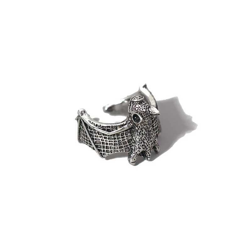 1 Piece Women and Men Vintage Animal Bat Open Adjustable Ring Halloween Personality Wing RingXJ250219