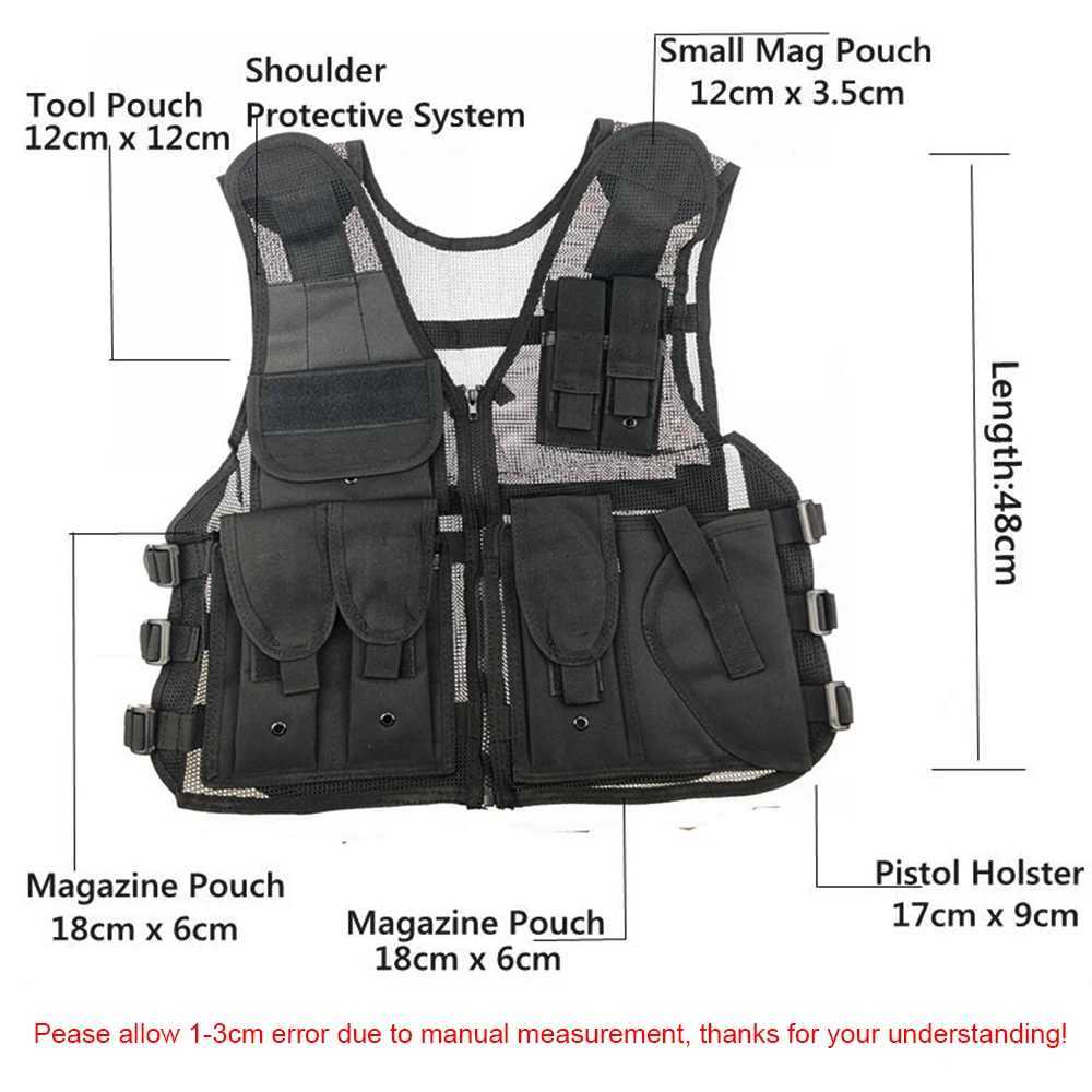 Tactical Equipment Molle Mesh Vest Hunting Armor Vest CS Paintball Combat Protective Vest For hunting clothesXJ250219