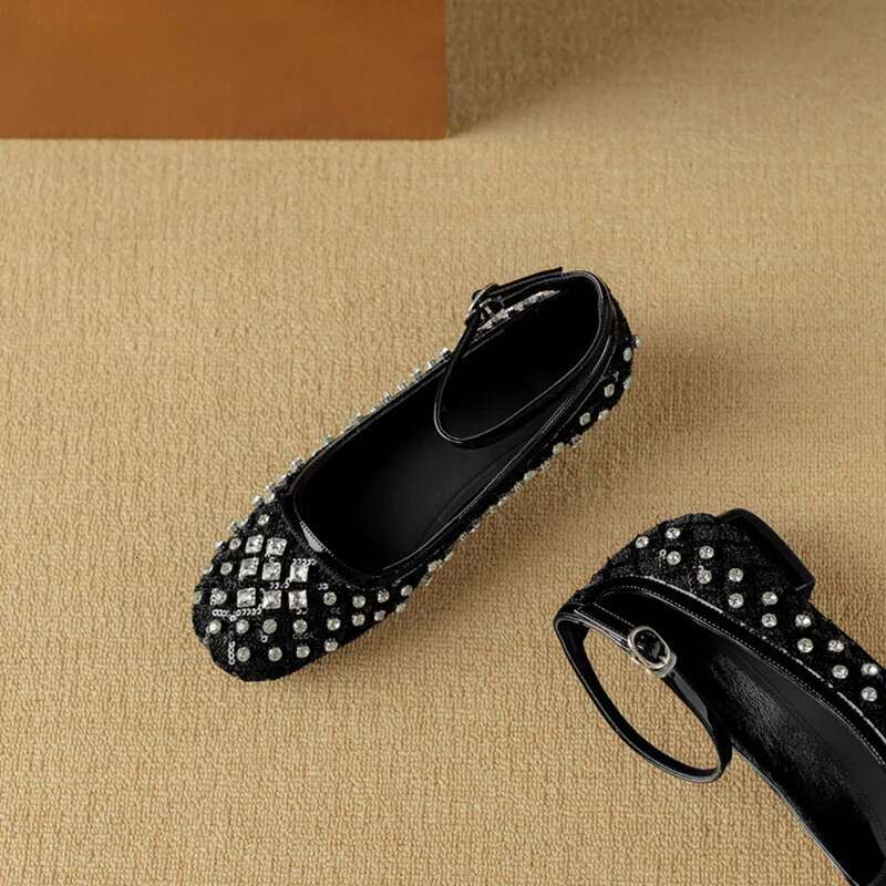 Bgbg crystal women mary janes buckle strap square toe pumps