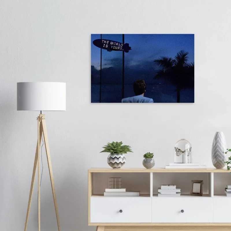 Motivation Poster Scarface Tony Montana The World Is Yours Movie Scene Off Art Canvas Painting Wall Print Picture A Decor Y250218