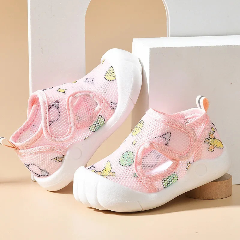 Breathable Air Mesh Baby Kids Shoes Cartoon Baby Boy Shoes Soft Sloe Shoes for Baby Girl 1-4T Toddler First Walkers 250219