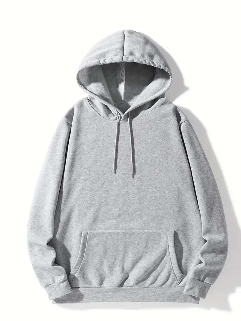 2023 Spring Autumn Men's And Women's Casual Hooded Pullover Pure Color Sports Hoodie Sweatshirt Top