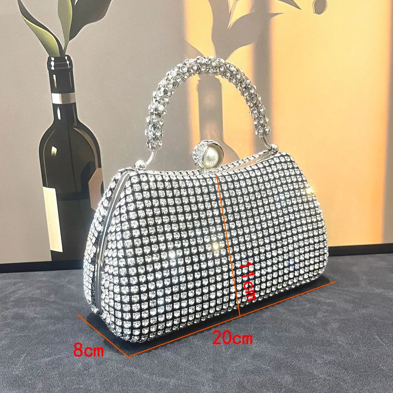 handmade Rhinestones Evening clutch Bag Purses and handbag y ner shiny Crystal Clutch purse bucket bag shoulder bags 250218