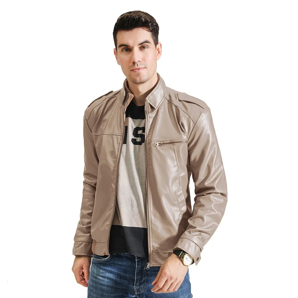 Mens Motorcycle Leather Jacket Slim Men Outer Wear Clothing For Male Garment Man Jackets 250210