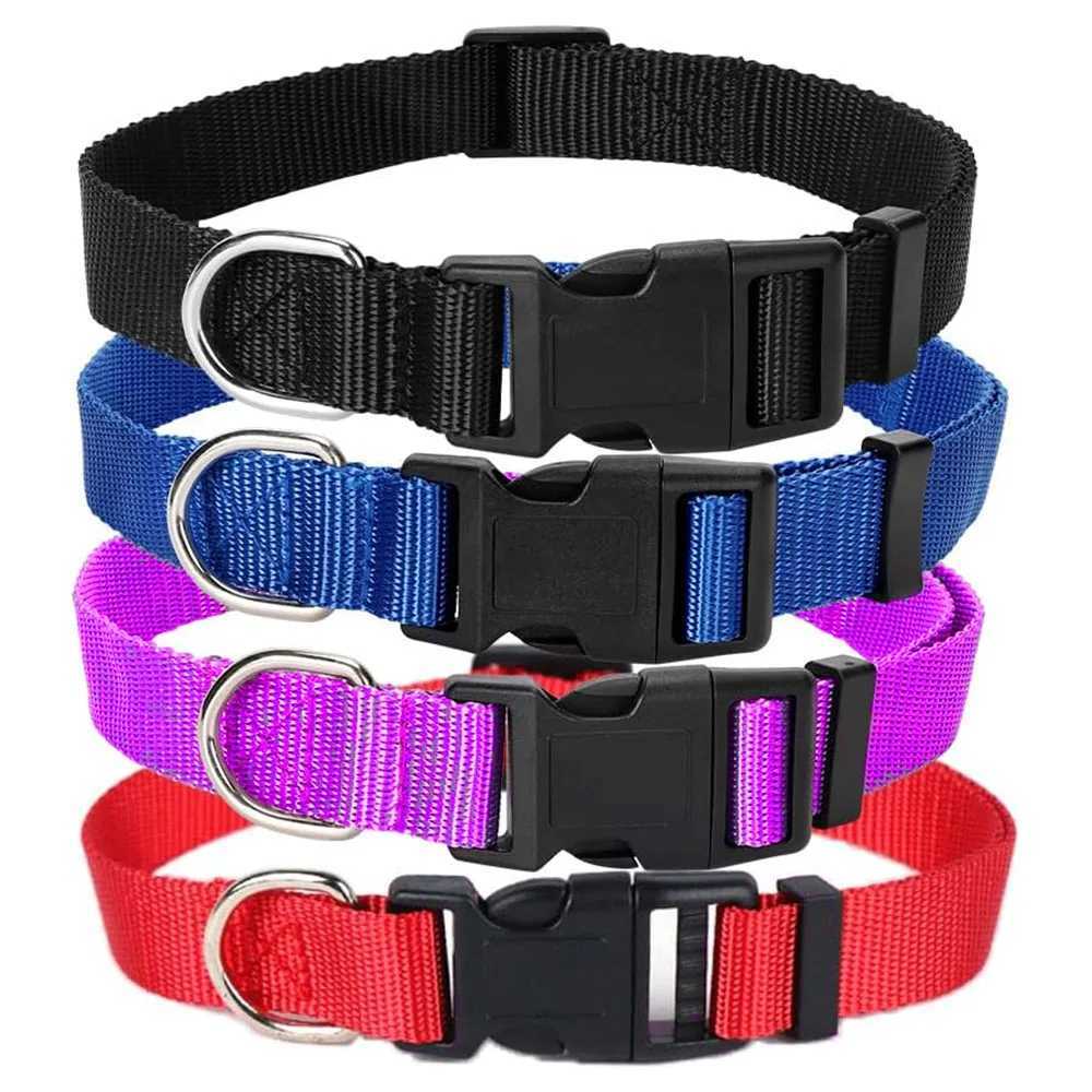 Nylon Dog Collars with Adjustable Pet Dog Collar for Puppy Small Medium and Large Dogs Soft Comfortable Pet Training Collar W250219