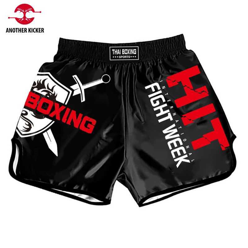 Bo Satin Muay Thai Shorts Men Women Child Boy Girl Quick Dry Sanda Sparring Grappg Cage Fighting Kickbo Pants W250219