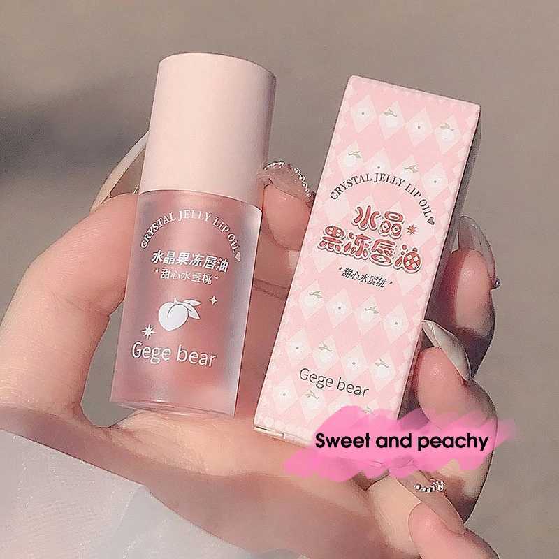 Crystal Jelly Lip Oil Moisturizing Lip Balm Moisturizes and reduces lip lines Lipstick for womenW250219