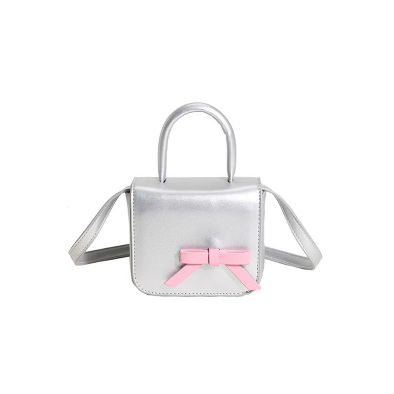 Children Purse PU Leather Shoulder Bags Fashion Bow Decor Mini Square Crossbody Bag Sweet Girl women Small Wallet 250219
