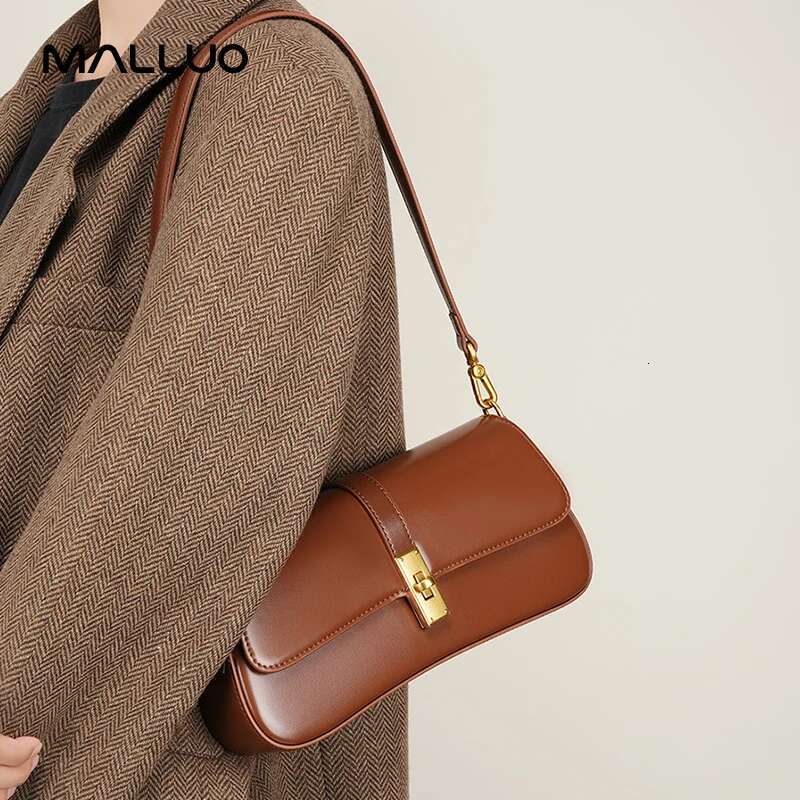 Women Cowhide Split Leather Handbag Ladies High Quality Commuter Shoulder Bags Female Designer Retro Crossbody Bag Purse