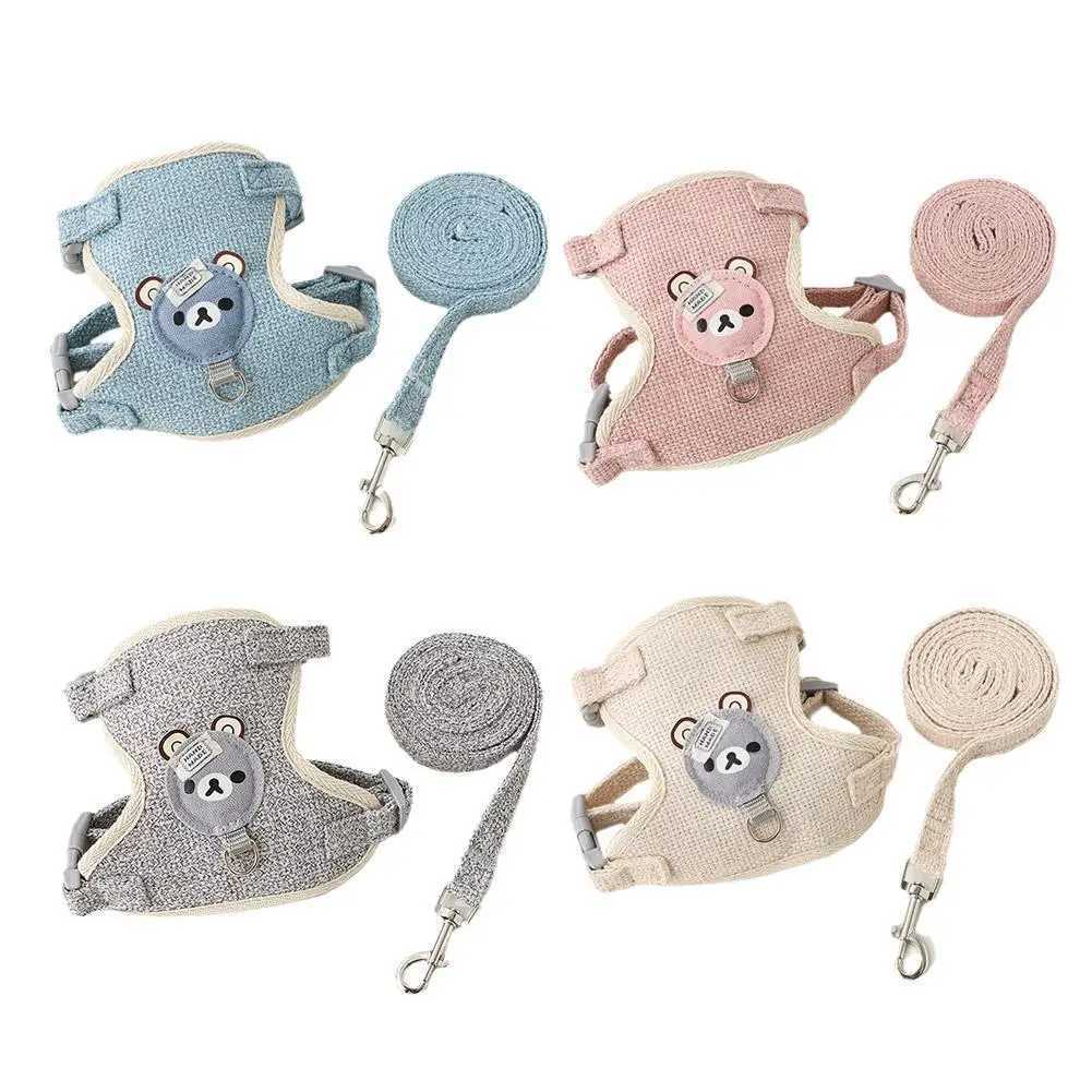 Lovely Small Pet Vest Chest Strap Dog Leash Traction Rope Walking Dog Cat Bunny Vest Harness Poodle Collar Leash Dog AccessoriesXJ250218
