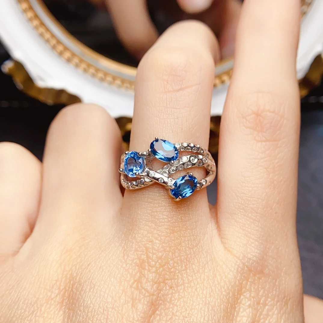 FS 4*6mm Natural Topaz Ring for Women S925 Sterling Silver Fine Charm Weddings Jewelry Gift MeiBaPJ With CertificateXJ250219