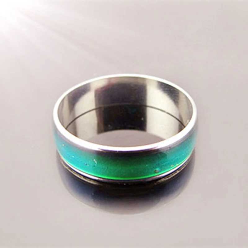1pc Stainless Steel Mood Ring Changing Color Rings Emotion Feeling Temperature Ring For Women Men Couples Rings Fashion JewelryXJ250219