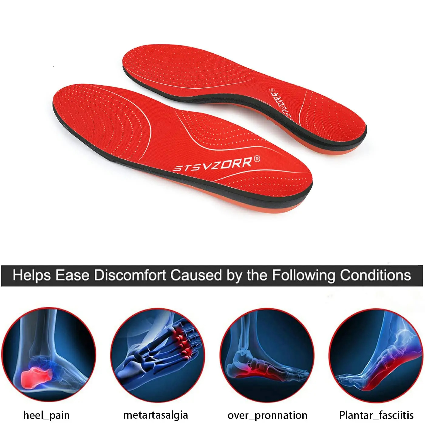 iFitna Plantar Fasciitis Orthopedic Sport Insole High Arch Support Men Women Sole Flat Feet Pain Relief Ortic Shoe Insert 250219