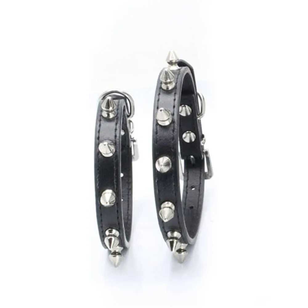 Dog Collars for Small Dogs Spike Rivet Pu Leather Studded Spiked Puppy Collar for Small Breed Pet Boy Dogs Male Cat ChihuahuaXJ250218