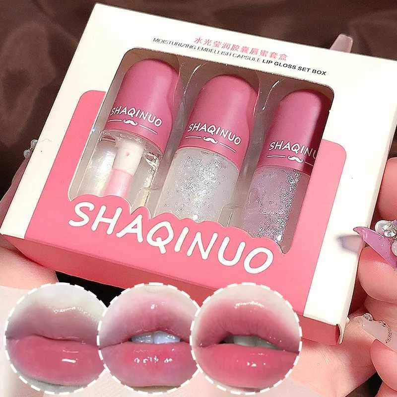 Shuiguang capsule lip honey kit moisturizes and moisturizes the mirror surface sparkling colorless transparent glass lip oilW250219