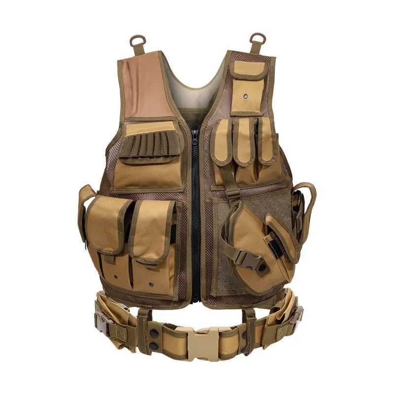 Tactical Vest Combat Armor Vests Mens Tactical Hunting Vest Adjustable Armor Outdoor CS Training Vest AirsoftXJ250219