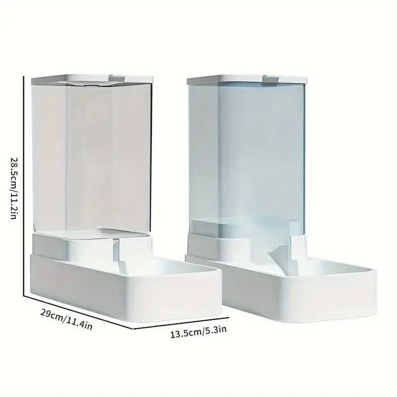 Dog Feeders 1pc/2pcs Automatic Dog Feeder/Water Dispenser Plastic Gravity Dog Food And Water Dispenser Set H250218