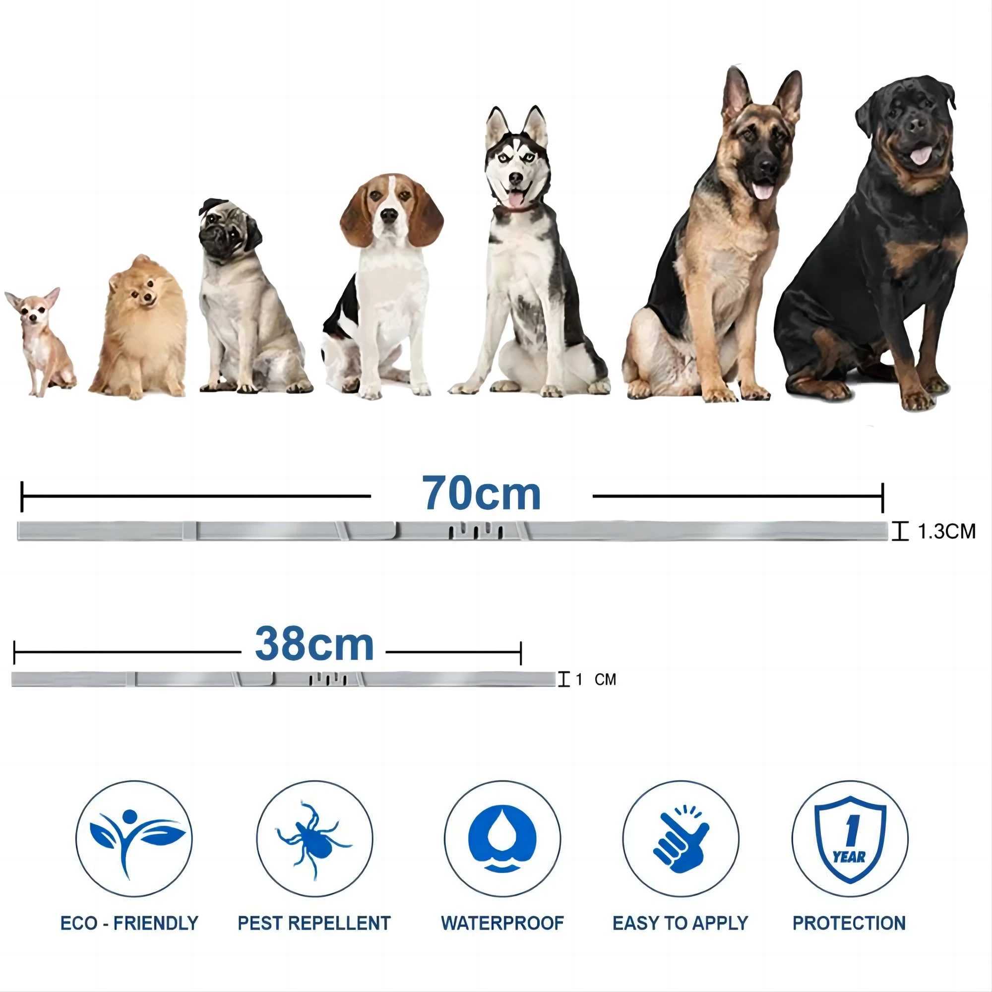 Dog Collar Puppy Cat 70cm 38cm For Small Dogs Cats Collar Pet Items Accessories Dropshipping Suppliers W250219